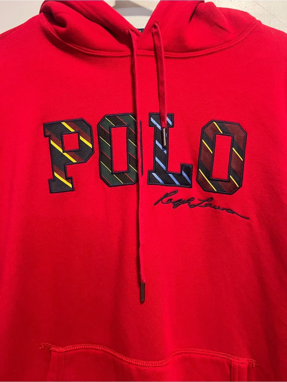 Polo by Ralph Lauren Red Graphic Logo Hoodie size XL